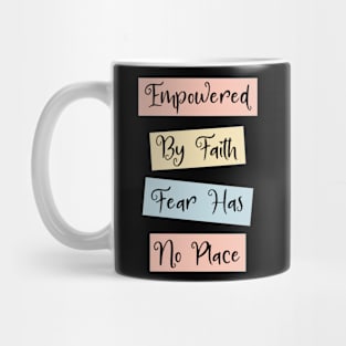 Faith Over Fear Inspirational Christian Quote Mug